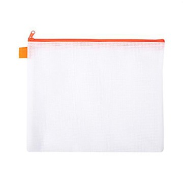 連勤牌文具 PEVA 環保無毒夾網袋  橘色  1個