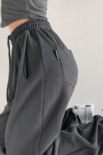 Chubchic✨85kg內穿 褲子女 韓版寬鬆百搭ins潮流長褲 大碼高腰束腳闊腿運動休閒褲 春秋新款運動褲 大碼女裝