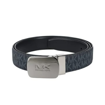 MICHAEL KORS 皮帶 腰帶 藍色PVC/深藍色真皮革 可翻轉雙面使用 皮帶 腰帶 M27777 MK(現貨)▶指定Outlet商品5折起☆現貨【送禮首選★APP下單點數4倍送】