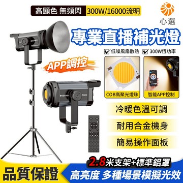 【HeartPick心選】300W補光燈 直播燈 攝影燈 打光燈 led補光燈 聚光燈 攝影棚燈 1600流明 氛圍燈