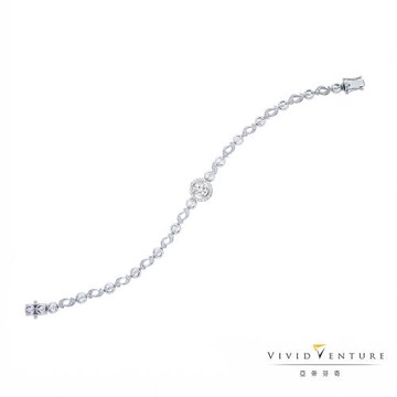 亞帝芬奇 GIA30分 FSI2 八心八箭 真鑽手鍊 18K金 星辰光璨