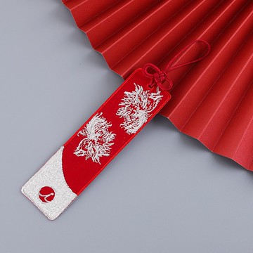 【刺繡書籤】白色花 White  flower