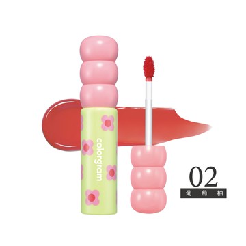 colorgram可麗格朗 糖葫蘆果汁水光唇釉-02葡萄柚