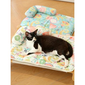 寵物冰墊狗狗涼墊夏季貓窩睡墊冰絲狗窩冰窩涼窩冷感降溫涼席墊子