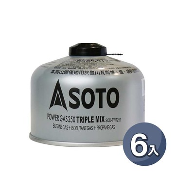 高山瓦斯罐230g SOD-TW725T 6入組 登山瓦斯罐 攻頂爐罐裝瓦斯瓶
