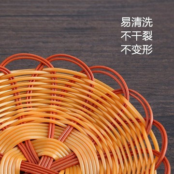 裝餅的編簍 點心仿藤編籃薯條盤休閑小吃碟油炸籃家用面包油條籃