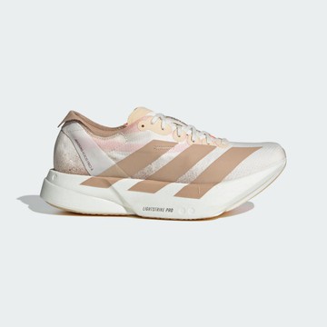 ADIDAS ADIZERO ADIOS PRO 4 W 女 慢跑鞋 奶茶 白 輕量 跑鞋