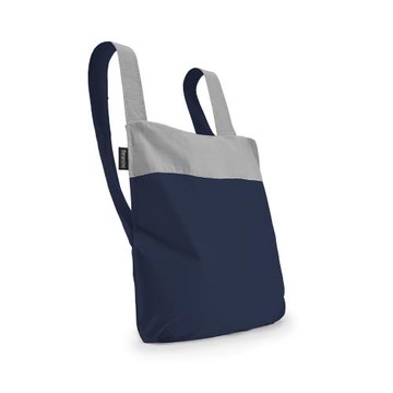 德國 Notabag 反光銀三用後背包/購物袋/手提袋/肩背袋 - 海軍藍