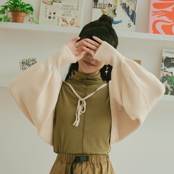 OB嚴選 QQ毛衣．針織拋袖罩衫短版外套 《FA2867》日系/大尺碼/現貨/女裝