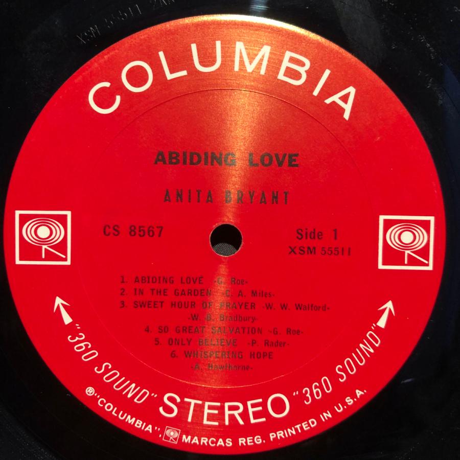 Anita Bryant   Abiding Love  LP COLUMBIA