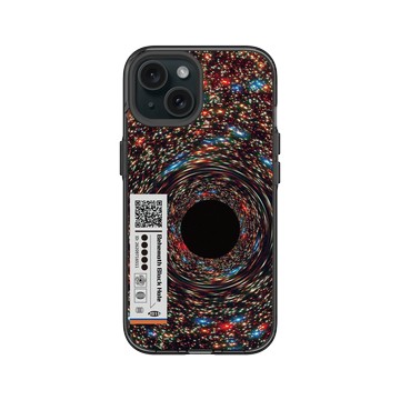 iPhone 15 Clear 酷墨灰 - NASA - Behemoth Black Hole Found In An Unlikely Place - QR Code Edition