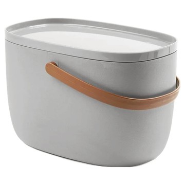 QUALy 手提式置物箱 Stogo GY7L 7L  204 x 305 x 200mm  灰色  1個