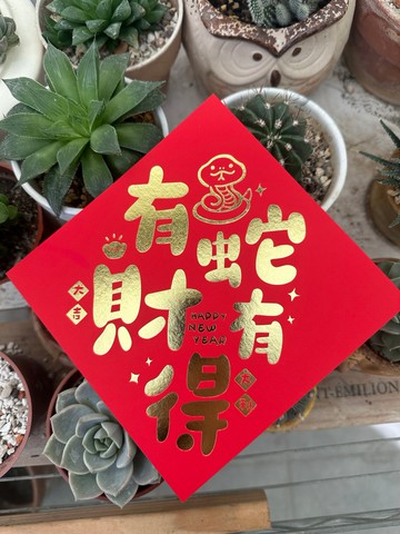 有蛇財有得/蛇麼都順利 高質感燙金春聯