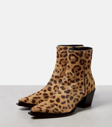 Jimmy Choo Cece 60 leopard-print calf hair ankle boots
