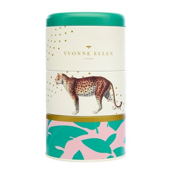 英國Wax Lyrical  動物饗宴YVONNE ELLEN三層蠟燭禮盒 香氛蠟燭 -經典棕櫚 (獵豹)