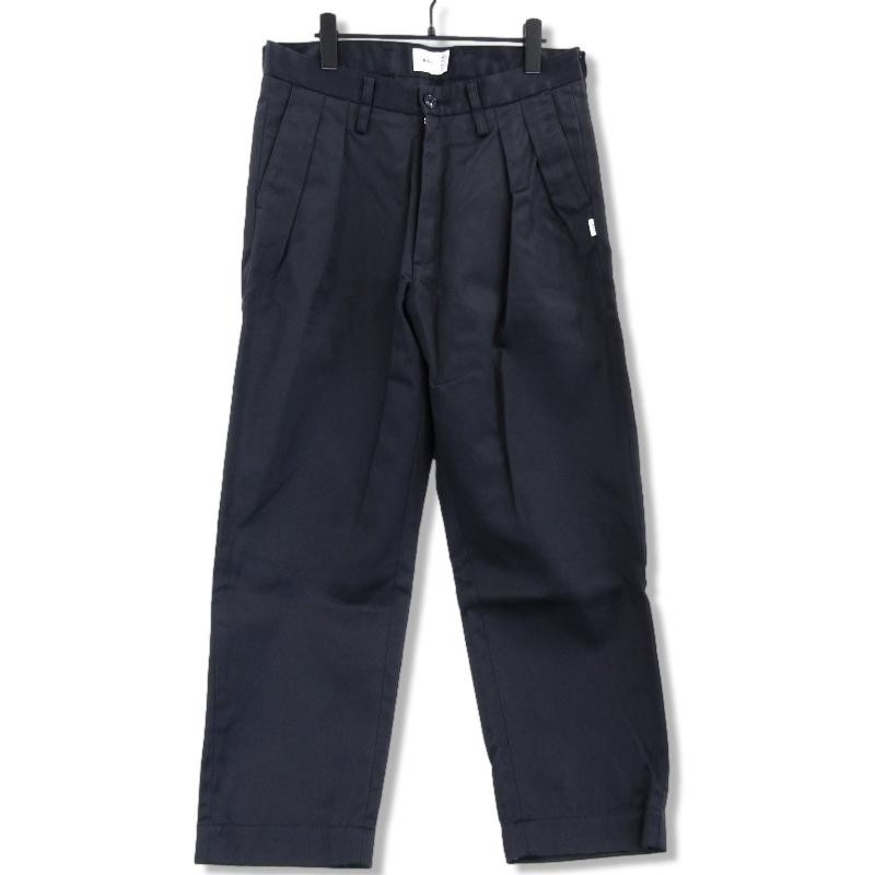 良品 WTAPS ダブルタップス 2タック トラウザーズ 211TQDT-PTM02 ワークパンツ チノパン 21SS ネイビー 紺 2  70013072 | LINEブランドカタログ