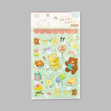 cafe teddy 手帳裝飾套組 派對