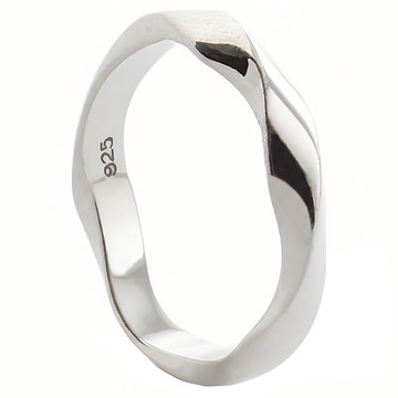 Shoveoff 925 扭轉戒指 SVR-605  銀  9號(15.8mm)