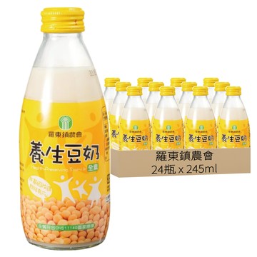 羅東鎮農會 養生豆奶 非基因改造黃豆 特級砂糖 24瓶  245ml