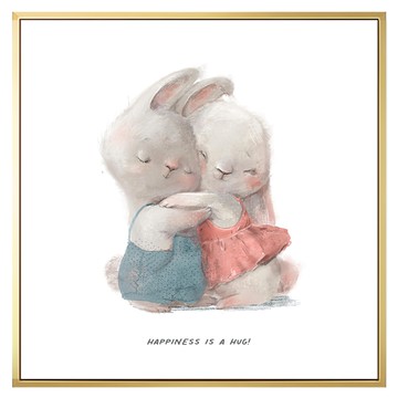 BOLUO GALLERY 菠蘿選畫所 HAPPINESS IS A HUG! 方版 APLS6652G  60 x 60cm  金色