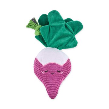 ZippyPaws 吵鬧蔬果攤-皺紋櫻桃蘿蔔(狗狗玩具 寵物玩具 發聲玩具 毛絨玩具)