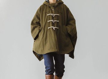 英倫復古 趣味魔法少女學院風羊毛混紡斗篷外套