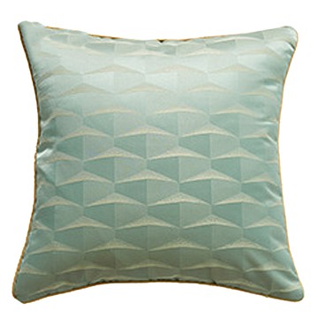 好物良品 方形簡約輕奢立體三角形刺繡沙發抱枕套 棉質 枕芯需另購  45 x 45cm  水綠色