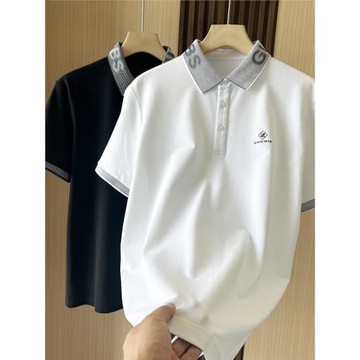 【雅家專柜】柔糯珠地棉！時尚撞色翻領短袖polo衫夏季透氣T恤男