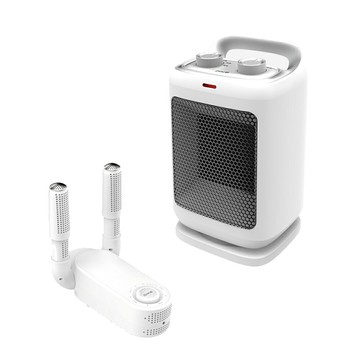 DIKE 陶瓷電暖器+活性碳恆溫定時紫外線烘鞋機 超值組 HLE500WT+HLE910WT