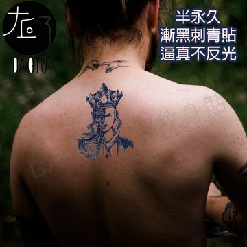 買6送1 地藏王☸鬼頭 漸黑 刺青貼👑大邱紋身👑 半永久 果膠【T36C】刺青貼紙 紋身貼紙 紋身貼 T36