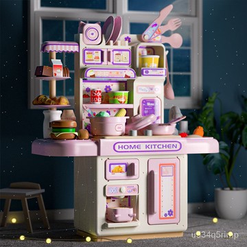 🥇仿真廚房玩具 扮傢傢酒玩具 仿真噴水噴霧 生日禮物 廚房玩具女孩過傢傢仿真廚具做飯煮套裝36嵗以上女童7一9六一禮物