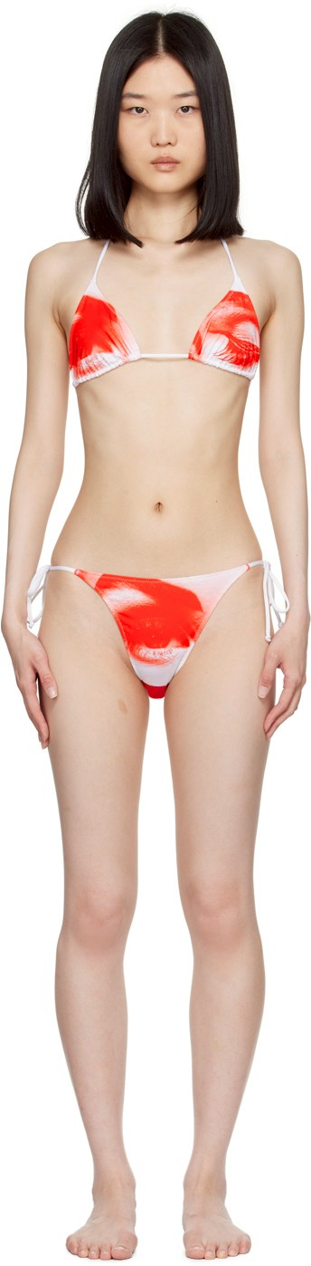 Jean Paul Gaultier 红色 The Eyes And Lips 比基尼