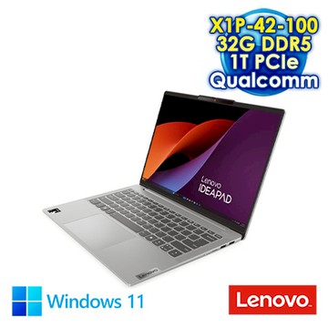 Lenovo IdeaPad SLIM 5X 83HL005JTW 雲朵灰 14吋OLED筆電 (WUXGA OLED/Snapdragon X Plus X1P-42-100