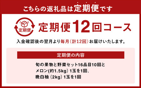  季節の果物と野菜セット 16品目