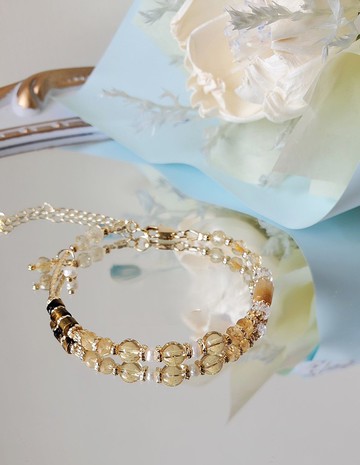 力量細鍊款-太陽神經叢2.0-脈輪系列/黃水晶/虎眼石/淡水珍珠/