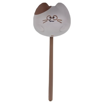 日系貓咪按摩捶 9x35公分 PU+PP材質  咖啡色  1支