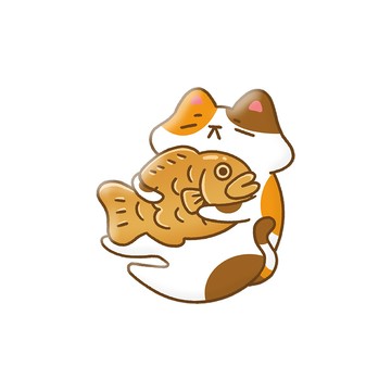【插畫家聯名】歐吉喵NEKO OJIMEOW鯛魚燒造型氣囊支架