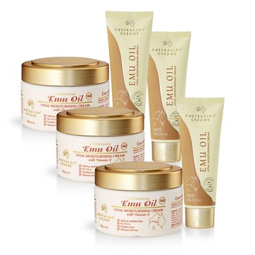 【澳洲 G&M】MKII金蓋鴯苗鳥油活力潤膚霜套組(3 入組 100gx3 +250gx3) 即期品-100g 2026年10月到期/ 250g 2029年/5月