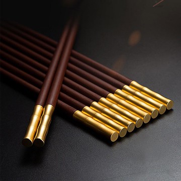 紅檀木筷子家用防滑防霉高檔精致高端紅木實木中式木質禮盒中國風