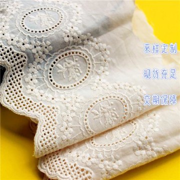 新品米杏夏季裙擺棉布刺繡花邊復古宮廷魔鏡花圈洋裝Lolita寬14cm