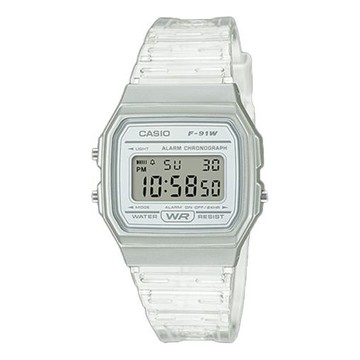 CASIO Waterproof Sports Unisex Mens White Digital