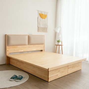 3.5尺 / 5尺 / 6尺 / 6x7尺掀床組(床頭片+掀床床底)二件組 實木床組 床架【119-DB0051】Leader傢居館119-DB005+DB006