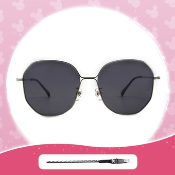 Disney 冰雪奇緣│冰島極光 多邊框太陽眼鏡 冰晶灰 (大框款)