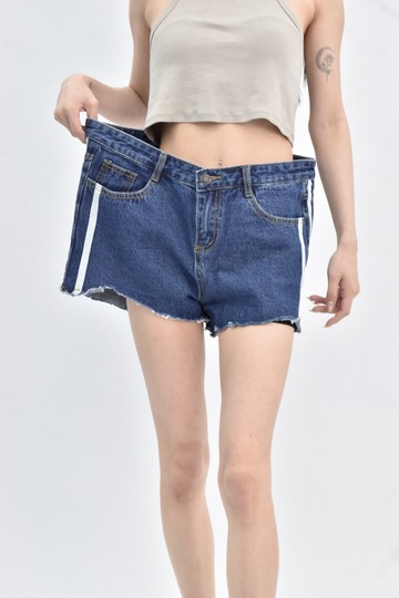 (3XL) ob jeans 棉質高腰牛仔純棉藍色短褲