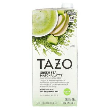 TAZO, 綠茶抹茶拿鐵，濃縮綠茶，32 液量盎司（946 毫升）