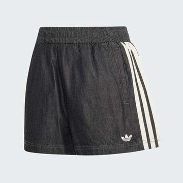 Adidas 愛迪達 Denim Shorts KY3171 女 短褲 運動短褲 休閒短褲 灰 亞版 丹寧灰黑