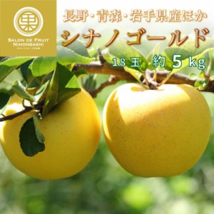 [予約 10月20日-11月30日の納品] シナノゴールド 約 5kg 18玉 長野 青森 岩手県産他 りんご 林檎 箱買い ご贈答用 ギフト 通販 果実専用