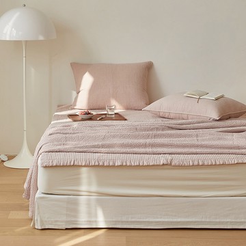 The Maison 柔和莫代爾鬆餅格單層薄被  200 x 230公分  粉米色