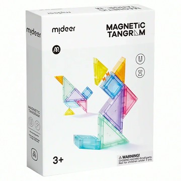 mideer 磁力七巧板 厚度2cm 3歲以上  多色  1盒