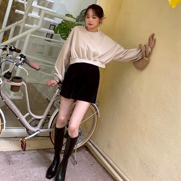 【HARPER】微短版澎袖大學T| 現貨  長袖 短版 大學T【CLA95246H】